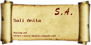 Sali Anita névjegykártya